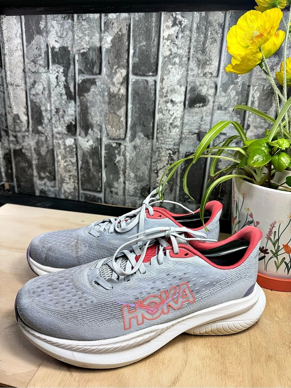 Hoka One Mach 6 Women's Athletic Shoes Gray US 10 D